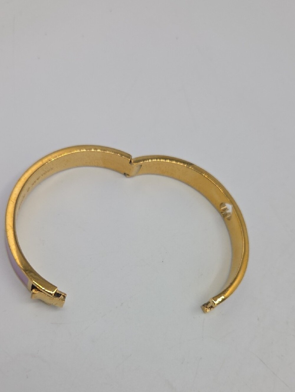 kate spade Lavender Enamel Gold-Tone Spade Cutout Bracelet - Picture 3 of 3